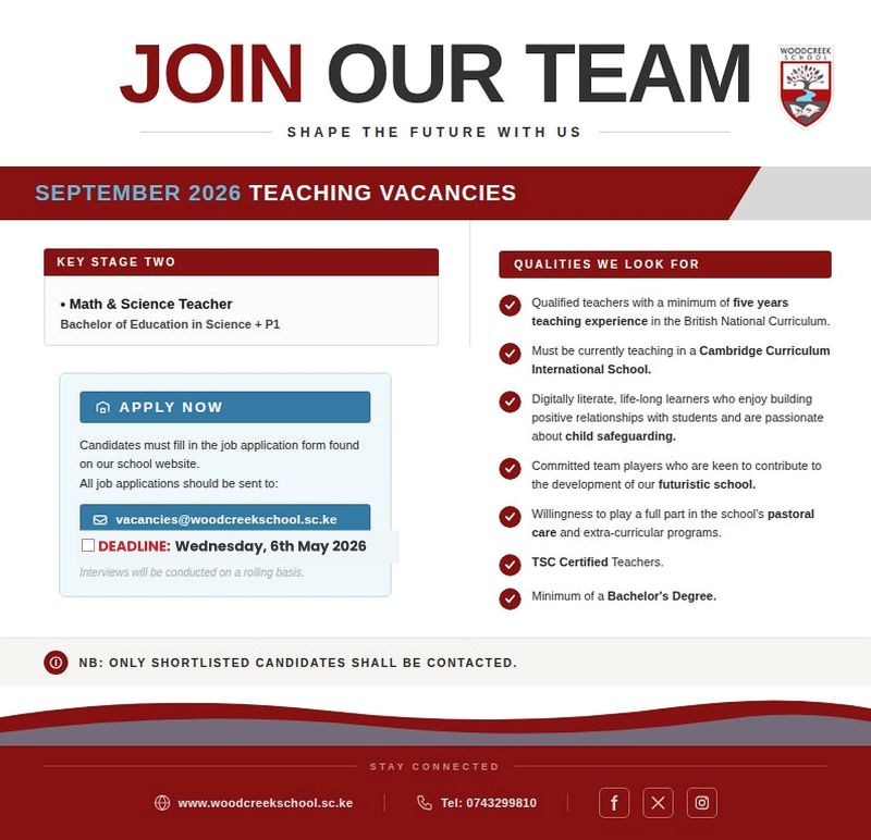 KEY STAGE 2 Math & Science Teacher